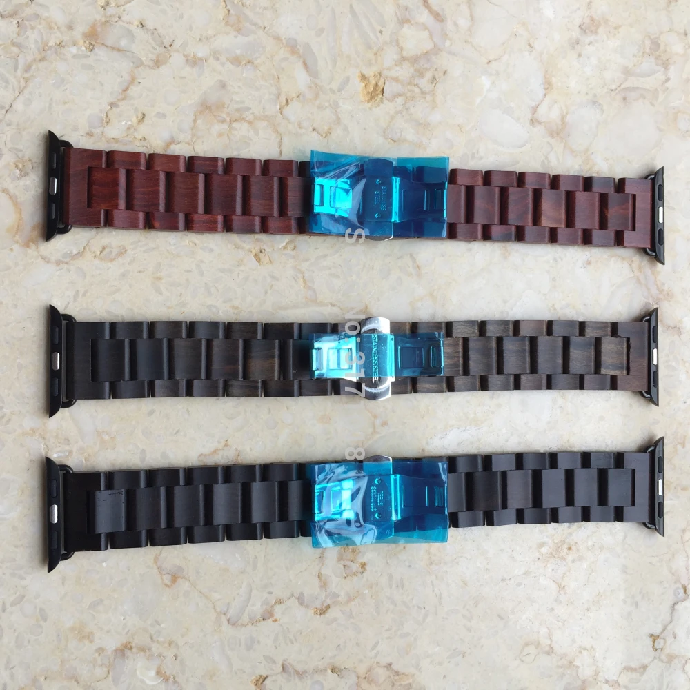 Ремешок деревянный для apple watch band 38 мм 42 40 44 удобный браслет с застежкой бабочкой