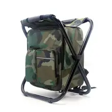None Folding Camping Chair Stool Backpack with Cooler Insulated Picnic Bag Seat Table Bag Outdoor Fishing Travel Beach BBQ