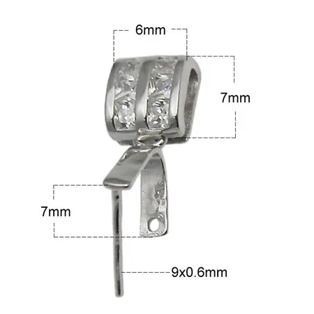 Beadsnice, цельное серебро, 925, винтажные соединители под замком, серебряная Зажимная подвеска-Бейл, Застежка для DIY, персонализированная подвеска, изготовление ювелирных изделий