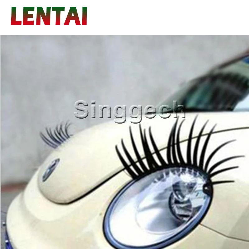 LENTAI 1 пара 3D фар автомобиля поддельные наклейки &quotресницы&quot для BMW Toyota Ford Renault Opel