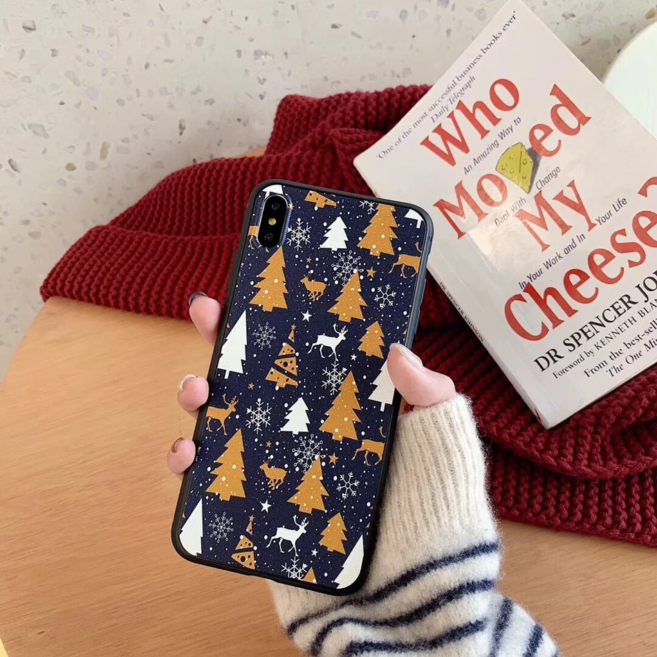 Мягкий силиконовый чехол для телефона iPhone 6 6S 7 8 Plus X XS XR Max Merry с рождественским