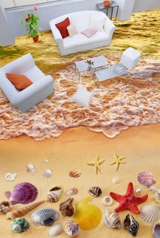 Пользовательские 3D обои для пола спальни гостиной ванной комнаты кухни
