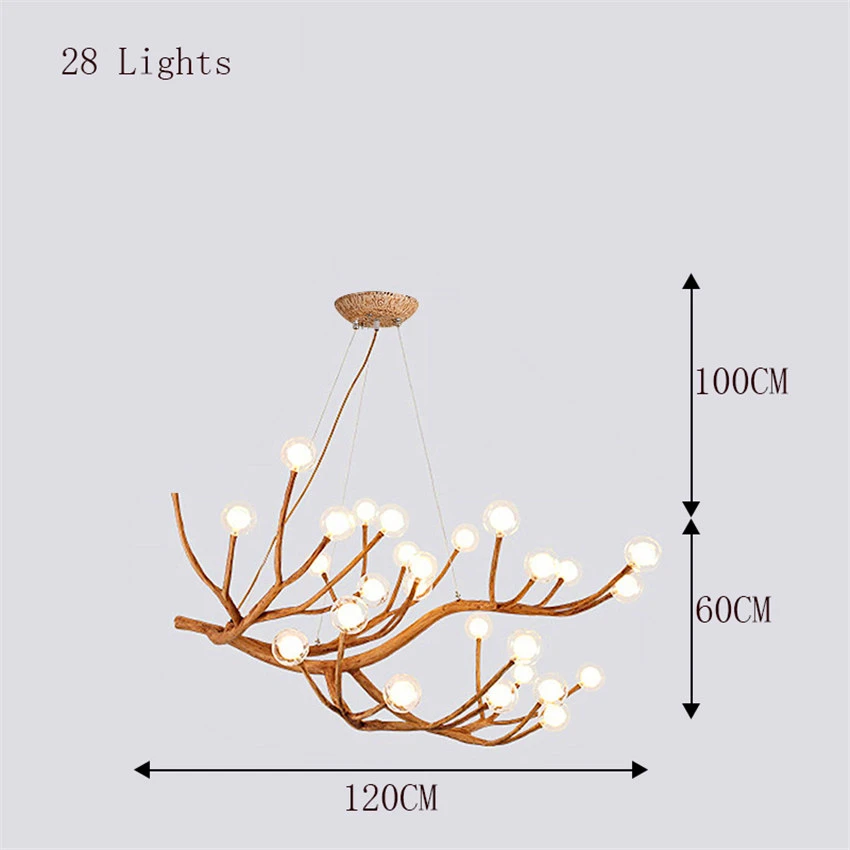 Tree branch chandelier Lighting Bar Restaurant Kitchen Dining room retro chandelier Industrial Loft Vintage Chandelier Lighting