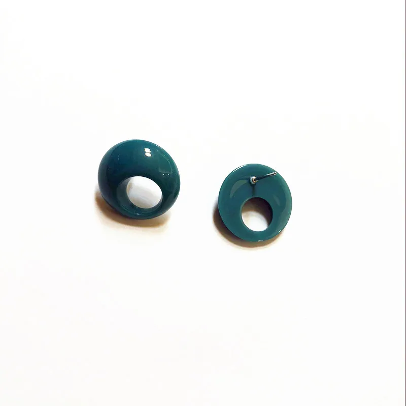 teal blue Новое поступление! 20 мм 100 шт./лот акриловые круглые серьги-гвоздики/серьги аксессуары/детали для серег для ювелирных изделий DIY - Цвет: teal blue