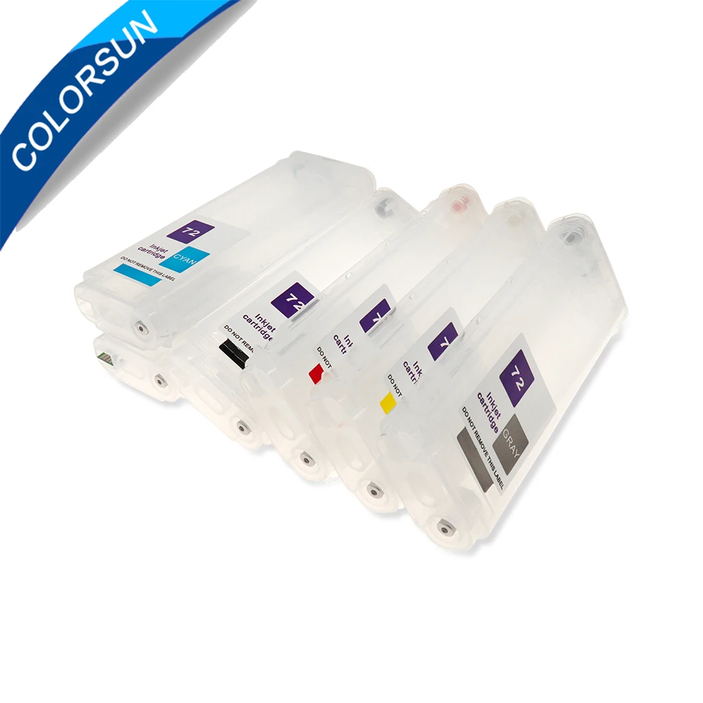 Colorsun 280 мл перезаправляемый картридж совместимый для hp 72 для hp T795 T610 t620 T1120 T1200 T1300 T2300 T770 T790 C9403A