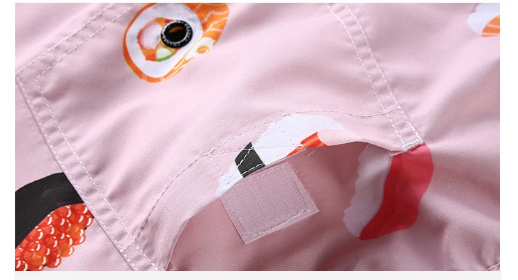 SD700 розовый sushi print Купальники мужчин новые летние пляжные шорты доска swimmng магистральные боксеры Мужчины купальный костюм Sunga трусы