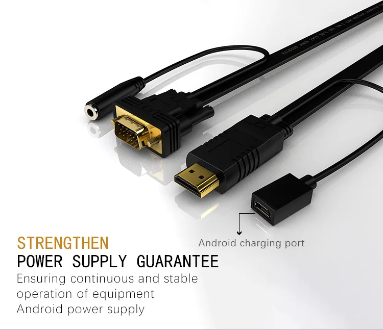 G.C.X HDMI to VGA кабель 1080 P Разрешение конвертер адаптер мужчинами HDMI2VGA с аудио Питание 1m1. 5m1. 8m3m5m