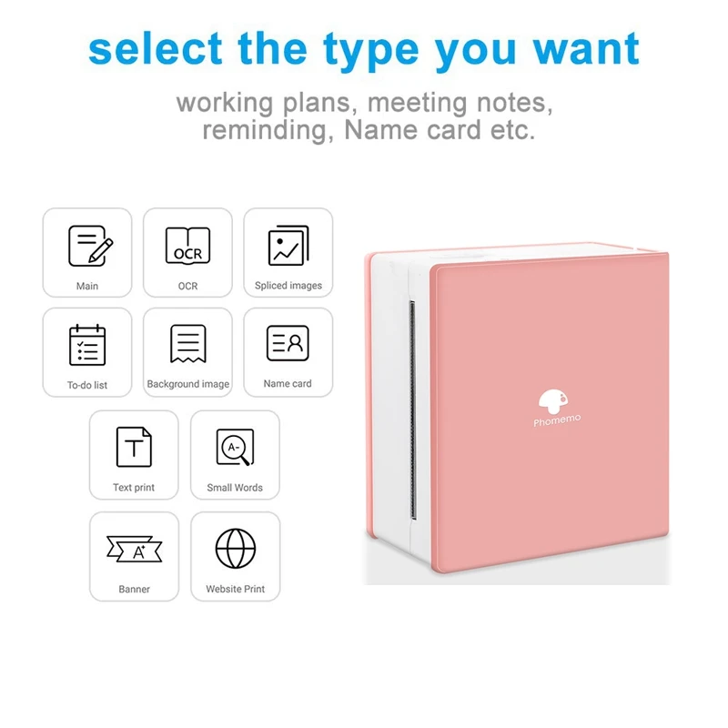 Phomemo термопринтер Bluetooth мини беспроводной бумажный Карманный принтер