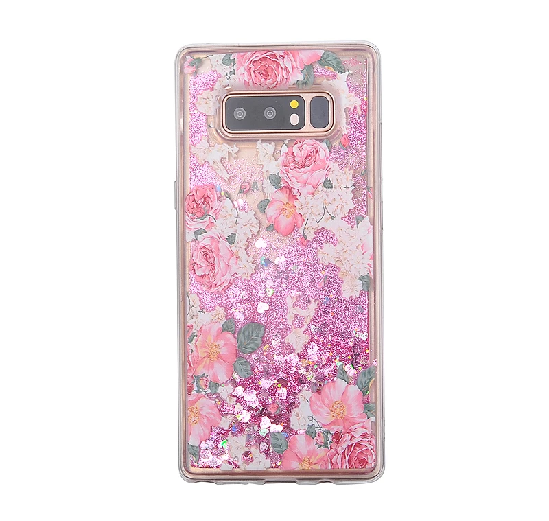 Напиток bottle динамический Жидкий чехол для Samsung Galaxy S6 S7 Edge S8 Plus Bling Star зыбучие пески