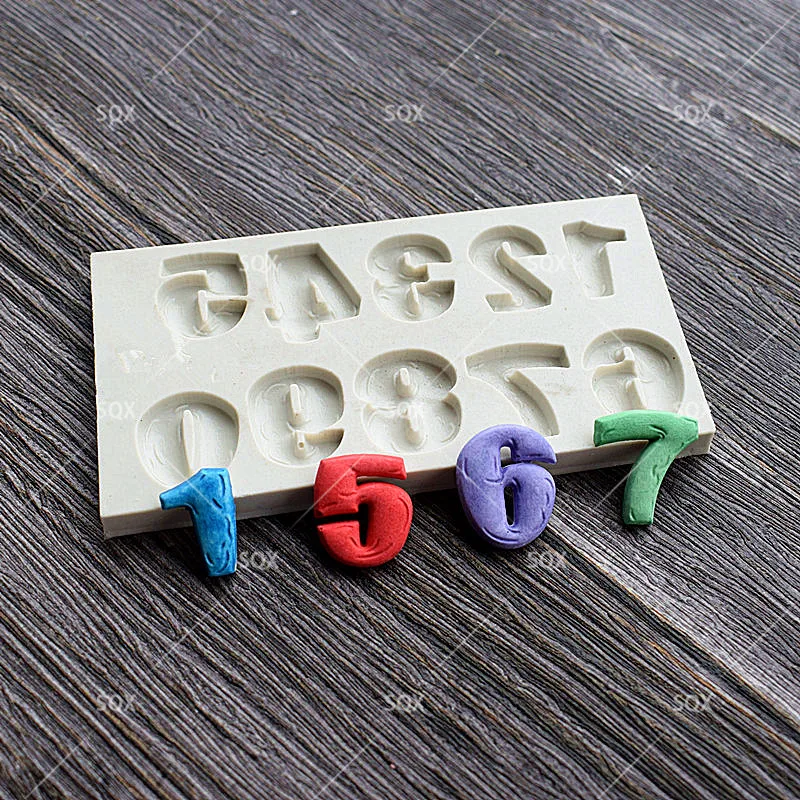 0-9 монстр в форме цифр силиконовый фонданый торт украшения формы по шоколада