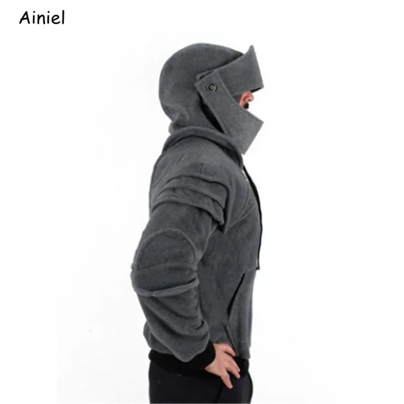 Осень-зима Косплей средневековый Винтаж воин солдат маска рыцаря Броня до колена