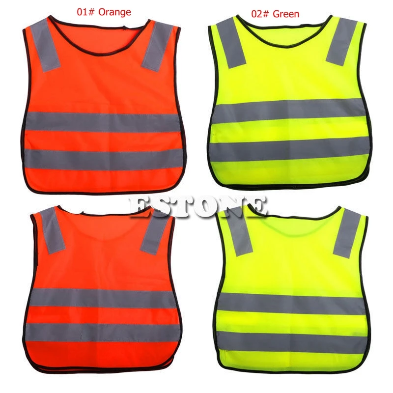 Детский жилет безопасности Hi Vis серые светоотражающие полосы одежда для дорожных