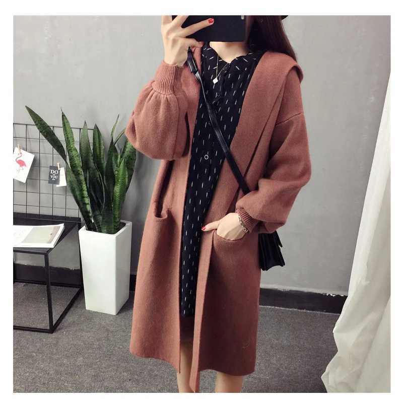 WT005 Harajuku длинный кардиган для девушек весенние модные длинные свитера женщин