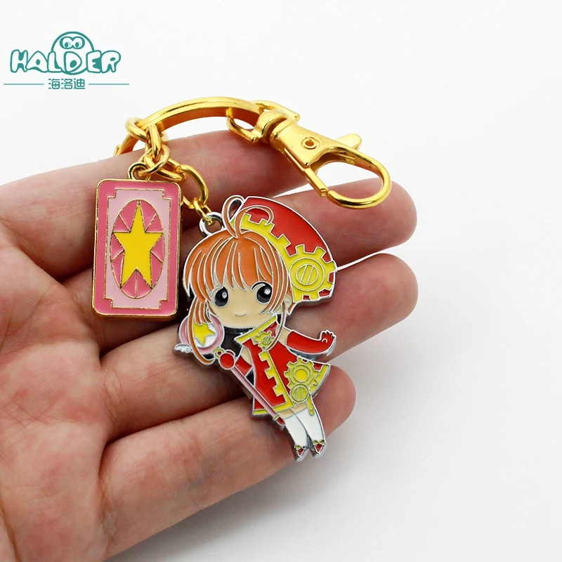 Halder Card Captor Sakura Cardcaptor Sakura Tomoyo Kinomoto Daidouji цепочка для ключей из металлического сплава Daidouji Tomoyo аксессуары цепочки для ключей