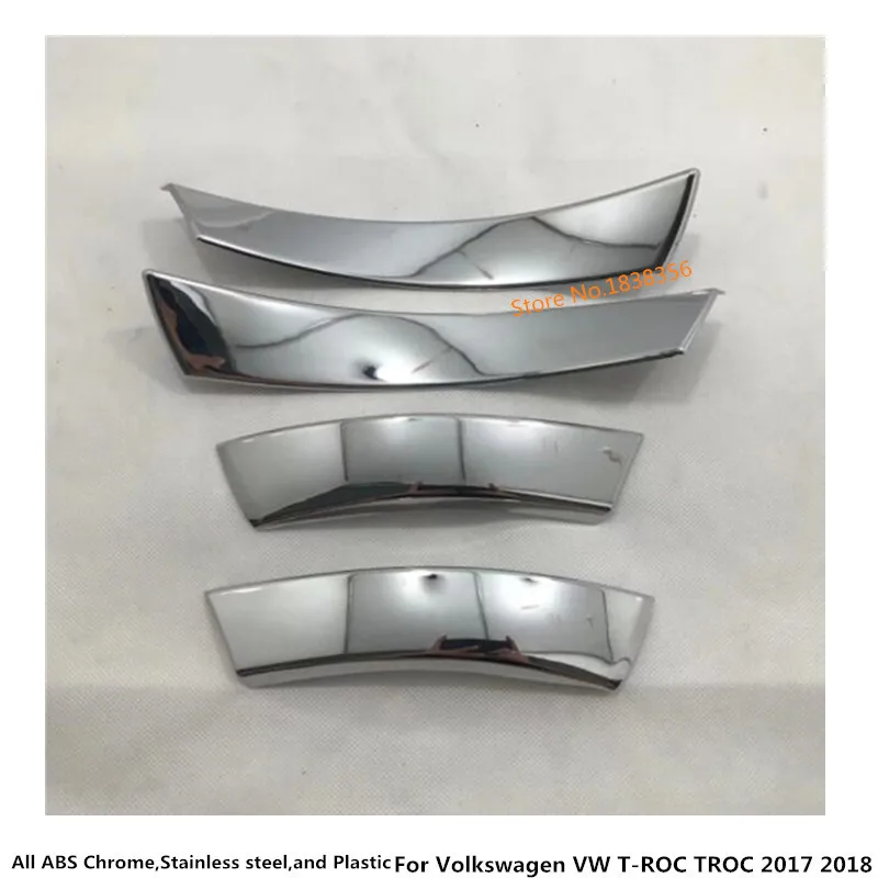 Для Volkswagen VW T-ROC TROC Автомобильная ABS задняя сторона заднего вида Зеркальная Наклейка отделка рамка лампа для бровей 4 шт