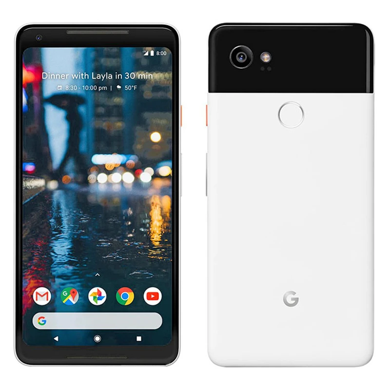 Google Pixel 2 XL разблокированный GSM 4G Android мобильный телефон 6,0 ''12.2MP Восьмиядерный ОЗУ 4 Гб ПЗУ 64 Гб/128G AMOLED отпечаток пальца