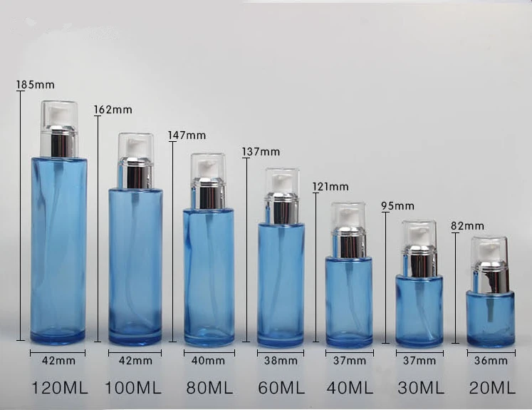 

20pc/Lot for 20ml Blue Glass Empty Spray Bottle Perfume Fragrance Spray Glass Bottle 10pcs For 30ML 40ML 60ML 80ML 100ML 120ML