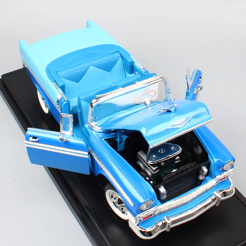 1:18 дорожные фирменные Классические chevy 1956 CHEVROLET BEL AIR игрушечные машинки модели масштабная модель машинки миниатюрный из коллекции для взрослых
