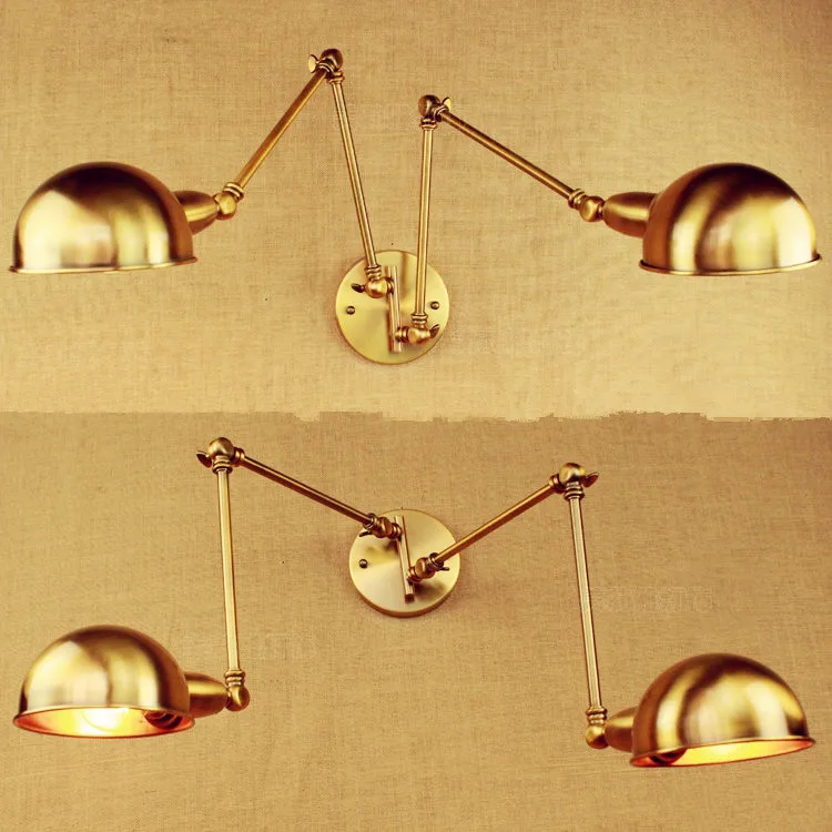 Латунный медный чердак промышленный винтажный настенный светильник двойные