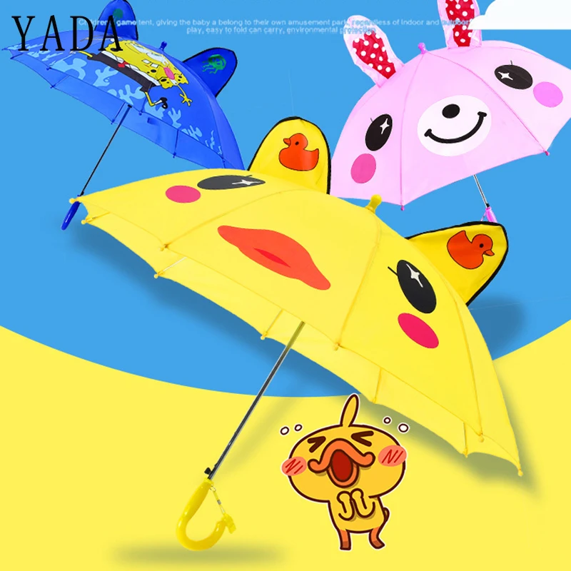 YADA дизайн мультфильм 3D Животные Детский автоматический зонтик дождь Солнце