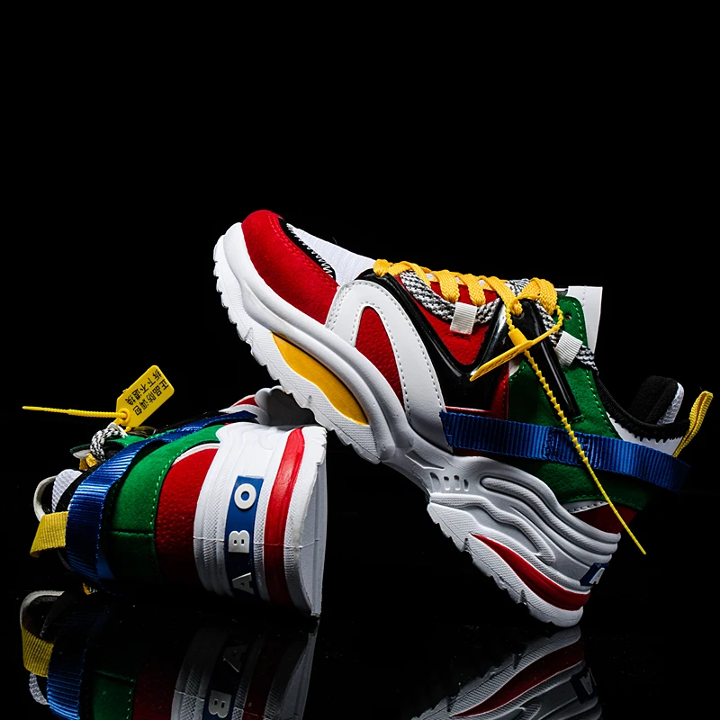 Стильная женская повседневная обувь для влюбленных; кожаные кроссовки на платформе в стиле Харадзюку; обувь на толстой плоской подошве; теннисная обувь на танкетке; белая прогулочная обувь