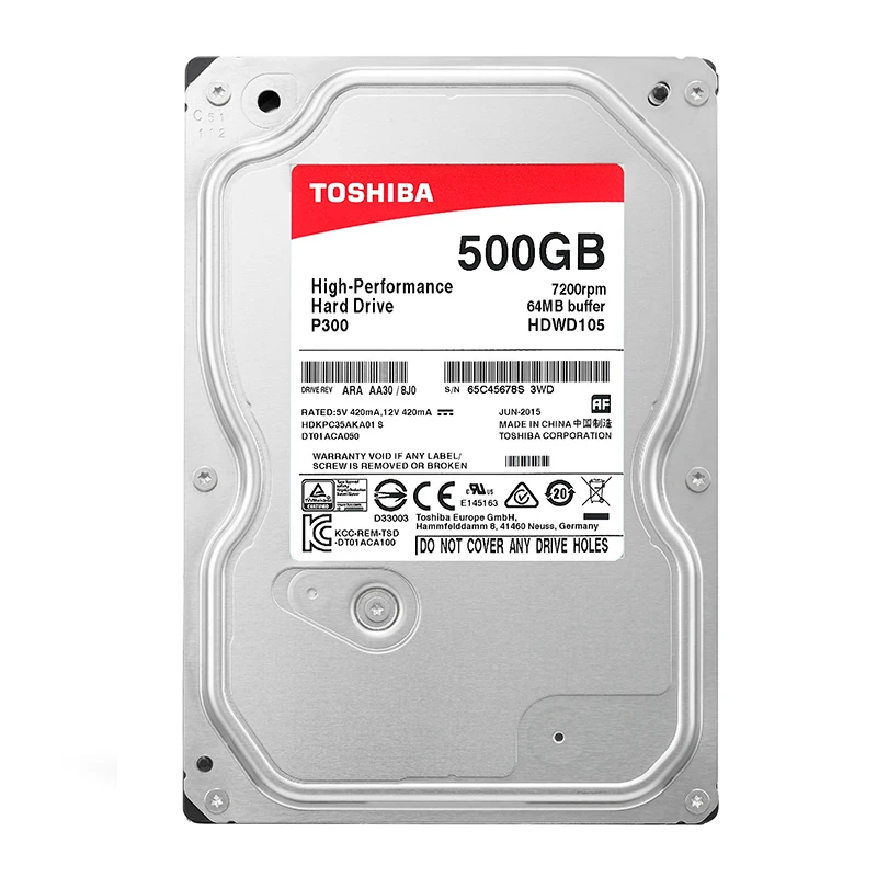 Внутренний жесткий диск TOSHIBA 500G 500 Гб HD 7200 об/мин 64M 3 5 &quotSATA для настольного ПК|hard