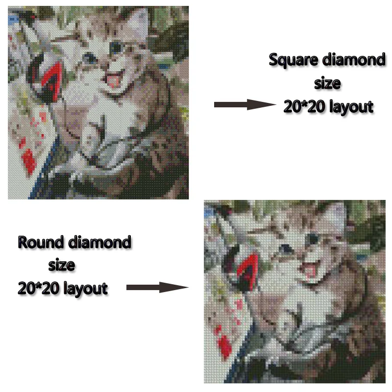 DIY 5D Diamond Painting Mosaic Cartoon Music Cat Animals Handmade Cross stitch Set Embroidery 148 | Дом и сад