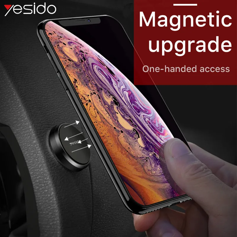 Yesido C38 круглая пластина Магнитная автомобильная подставка для телефона для iPhone samsung Xiaomi магнитный держатель для телефона в автомобиле держатель