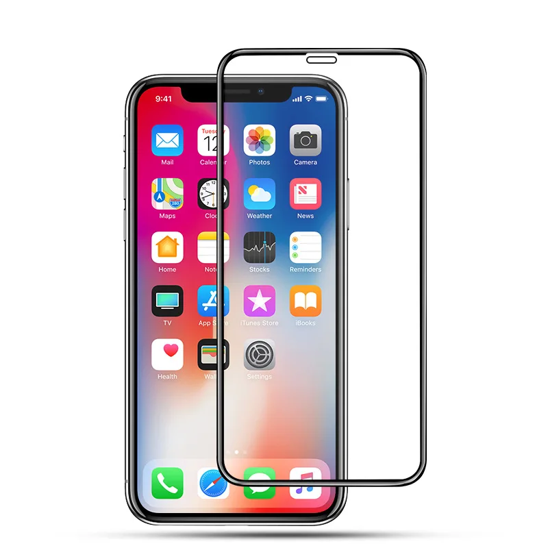 закалённое защитное стекло на iphone x X защита экрана пленка стекла закаленное