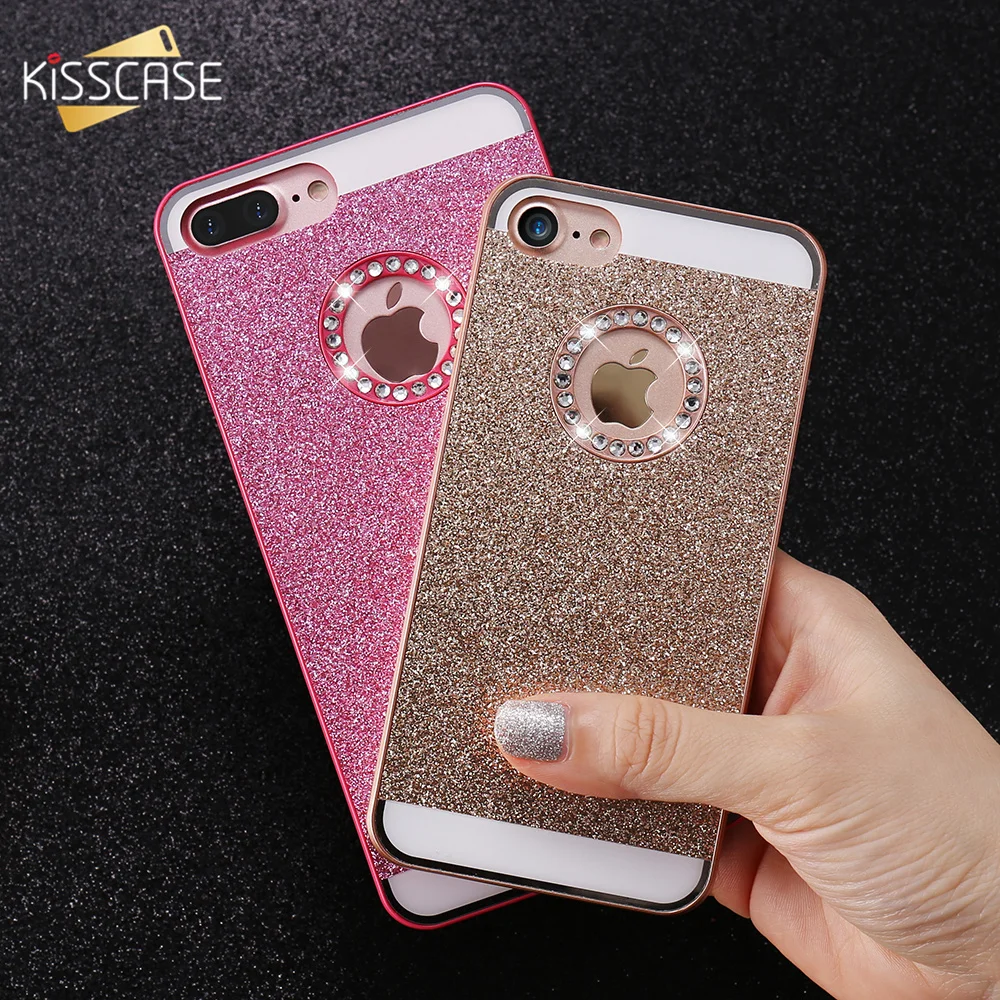 Чехол KISS для телефона чехол iPhone 5 5S se 4S 6 S 7 Plus милый блестящий стразы жесткий из