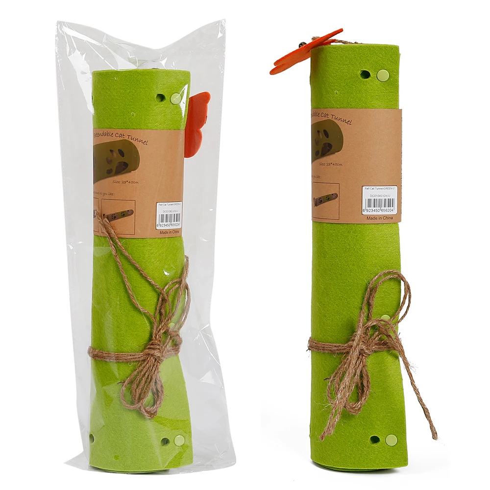 

2 Holes Collapsible Extendable Breathable Play Tubes Funny Pet Cat Felt Tunnel Pet Toys Puppy Rabbit Play Dog Tunnel Tubes