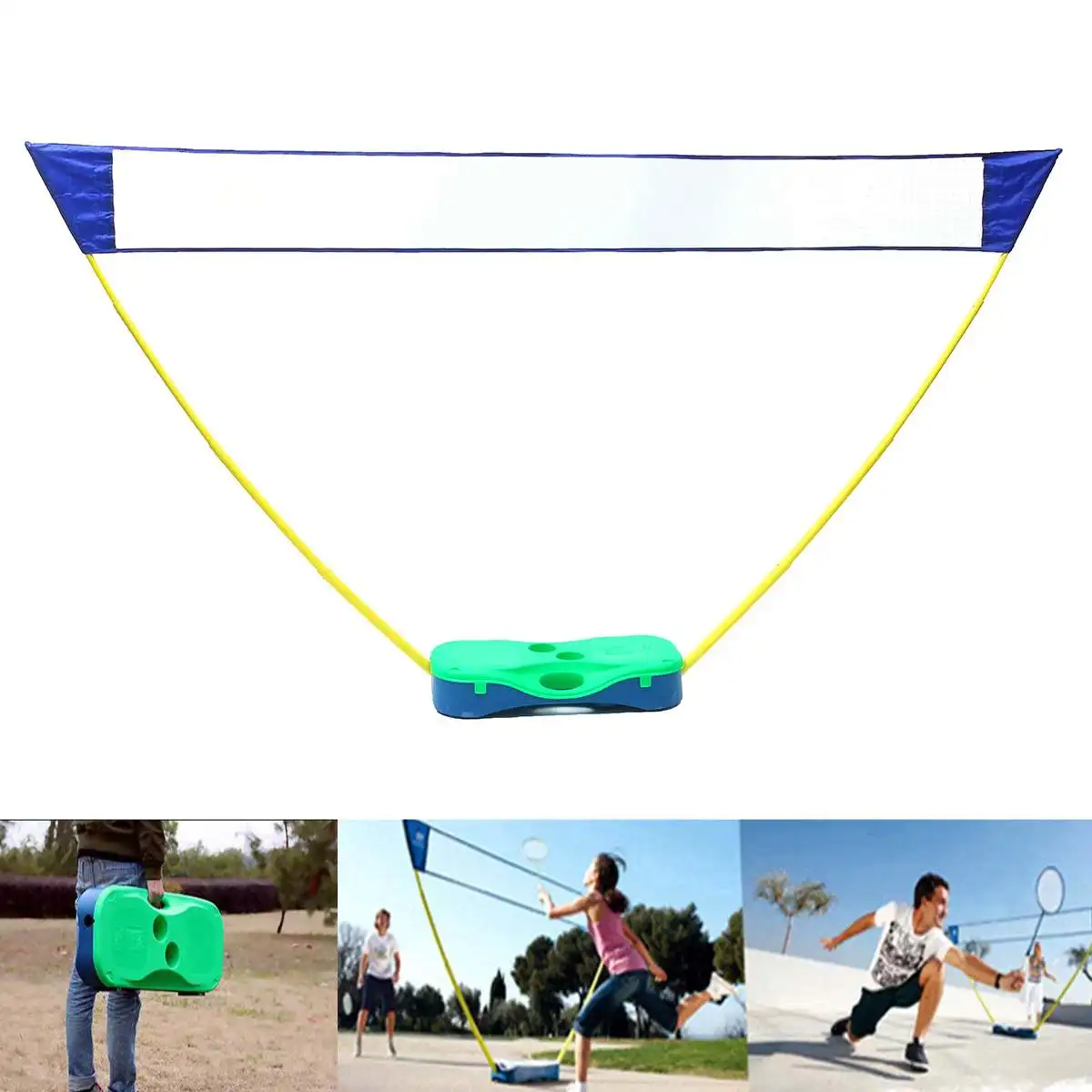 

Outdoor Sport Badminton Tennis Volleyball Net Telescopic Portable Stand Battledore Set Net Frame Supporting Stand Storage Case