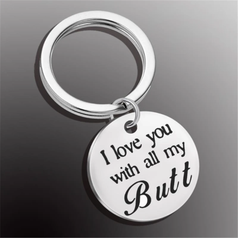 Новые модные стильные креативные брелоки с надписью и выгравированной I LOVE YOU