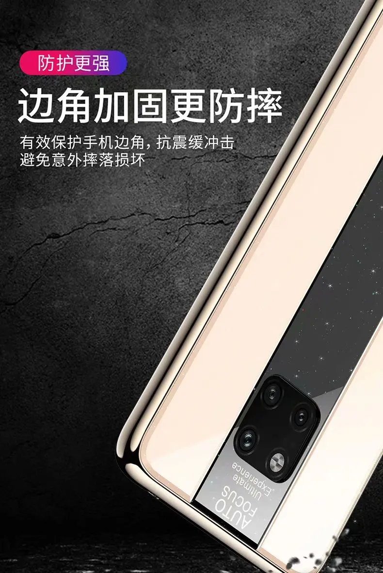 For Huawei Mate 20 Pro Case Luxury TPU edge+Hard PC Plexiglass Protective Back Cover for huawei mate 20pro mate20 shell | Мобильные