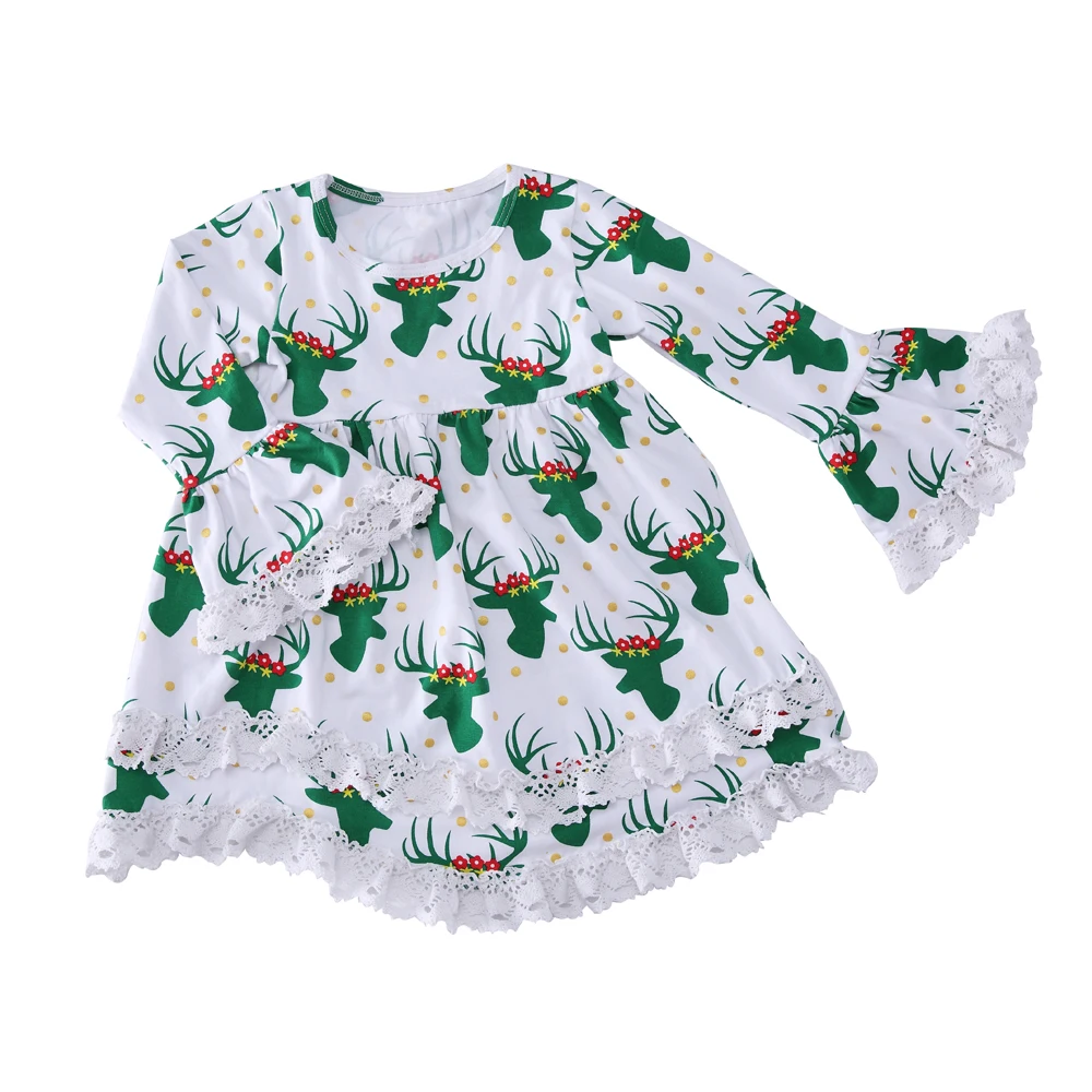 

2021 new hot baby girl Christmas dress baby girl kids children dress kids Christmas outfits lace Christmas dress for girls kids