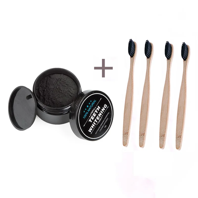 4 Bursh and Powder LUFEBUH 30 г зубы отбеливающий для полости рта уход порошковый древесный уголь натуральный активированный уголь отбеливатель зубов порошок гигиены полости рта - Цвет: 4 Bursh and Powder
