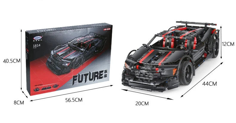 Future Dream car Technic масштаб черный ассасин X19 moc строительный блок Модель Кирпичи игрушки коллекция Подарки для взрослых мальчиков