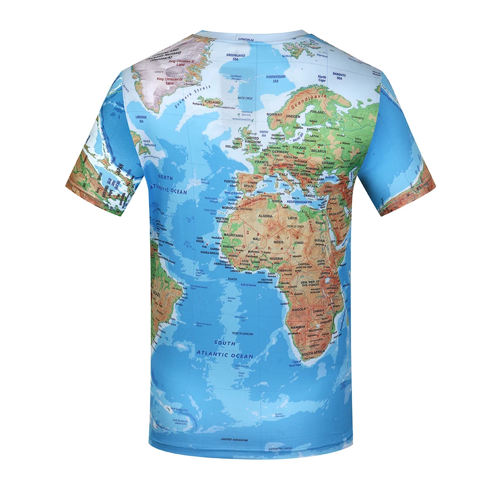 KYKU Brand 3D T Shirt Men World Map T-shirt Funny T Shirts Male 2017 Summer Short Sleeve Anime Tops Tee Fashion Mens Clothing