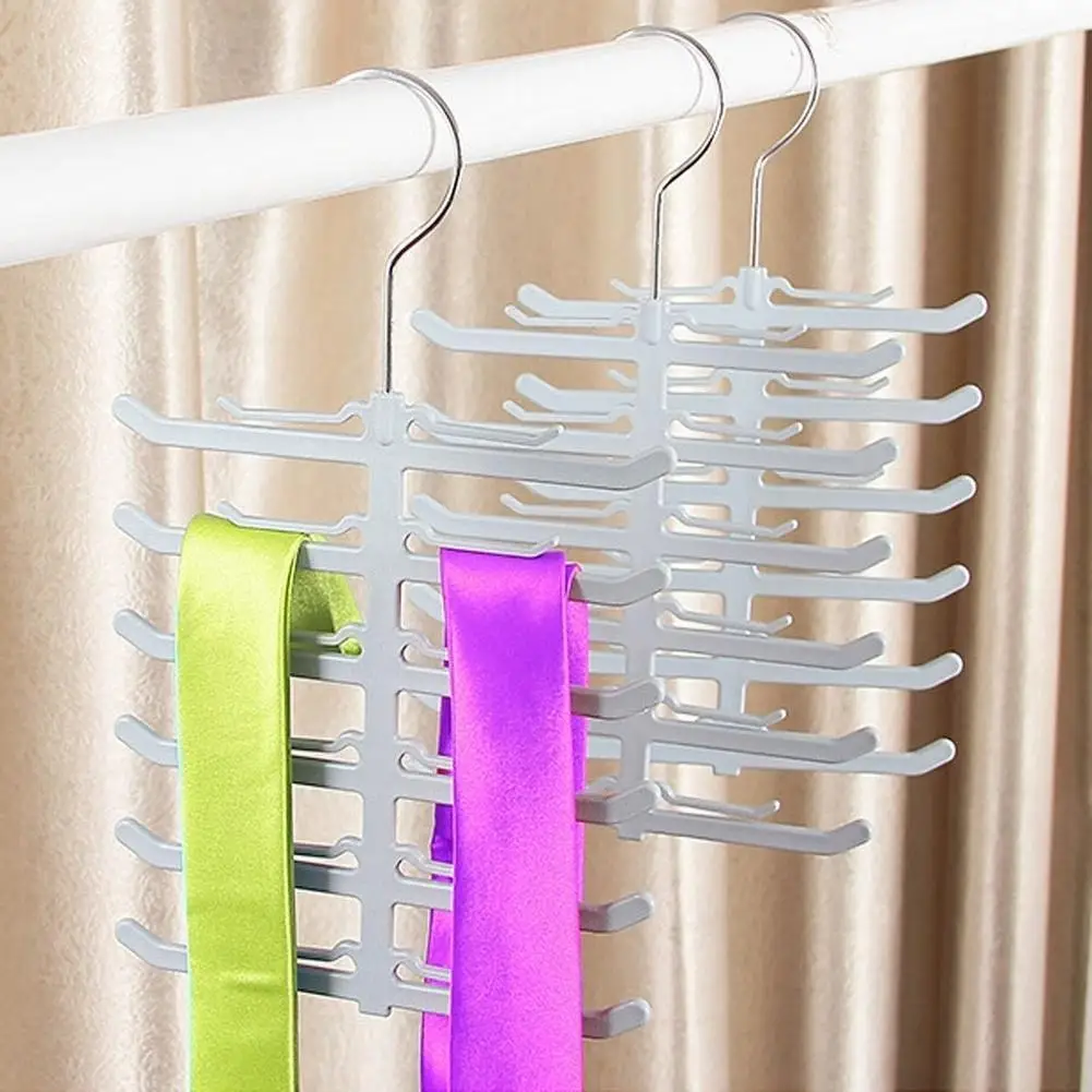 Hanger Rack Metal Necktie Tie Belt Shawl Scarf Holder Organizer Bedroom Cabinet | Дом и сад
