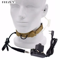z tactical throat mic z003 air tube headset with u94 ptt for two way radio baofeng uv 5r uv 5x uv 82 tyt th uv8000d retevis h777