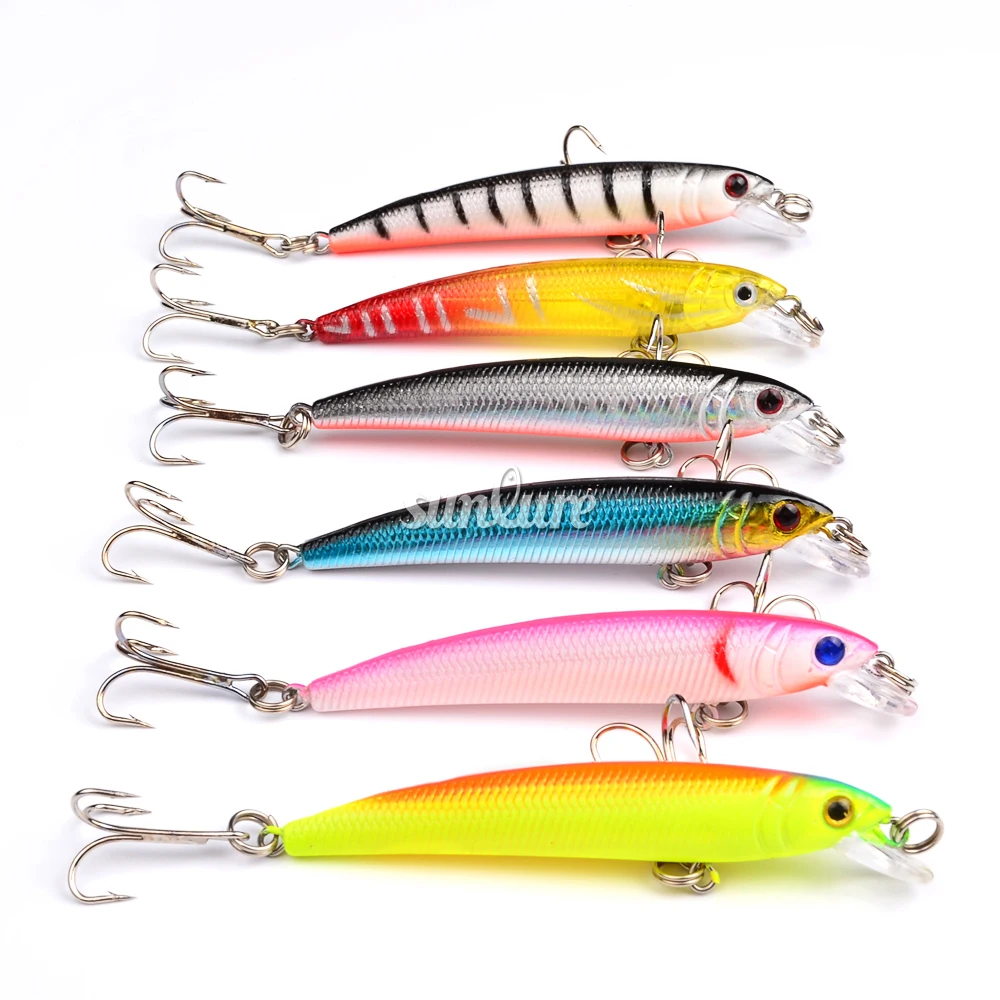 2016 Sunlure premier pro series fishing lures 2 hooks Minnow Lure 6pc/lot Fishing bait 7.5CM/5.6G tackle | Спорт и развлечения