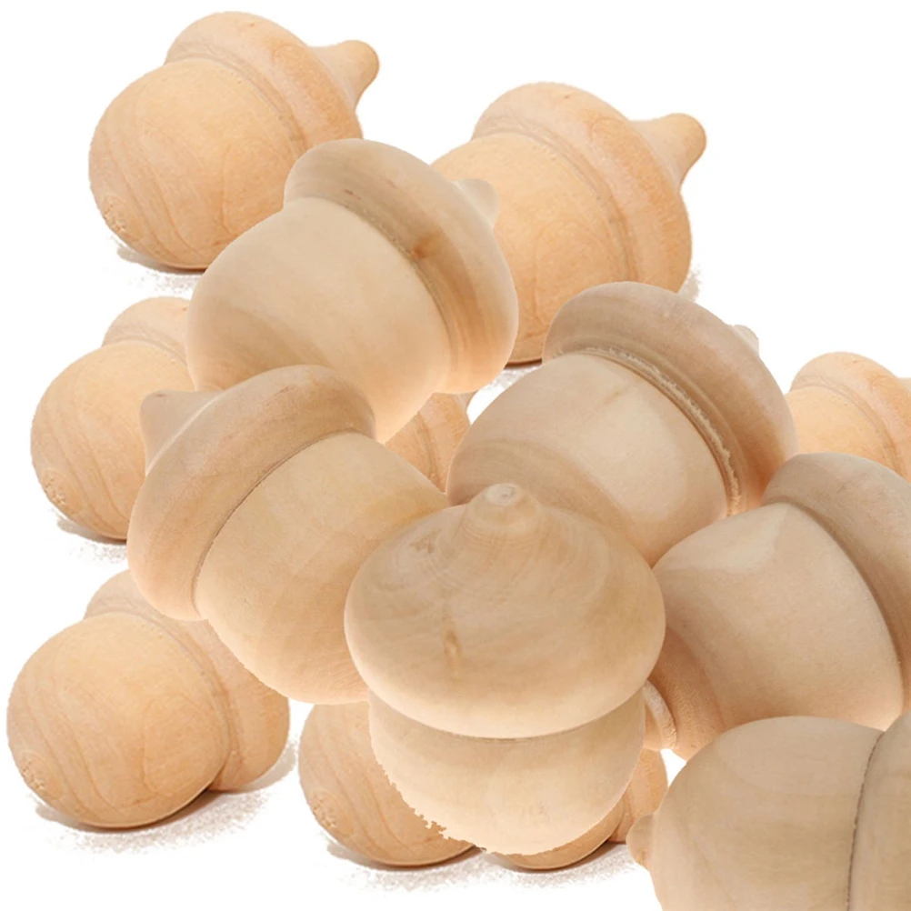 10 шт. деревянные желуди незаконченные поделки деревянная кукла колышек