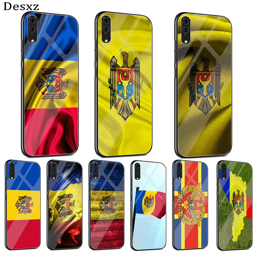Desxz стеклянный чехол для телефона Huawei Mate Honor 8X 9 10 7A 20 P30 P20 P10 Lite Pro P Smart Cover Флаг
