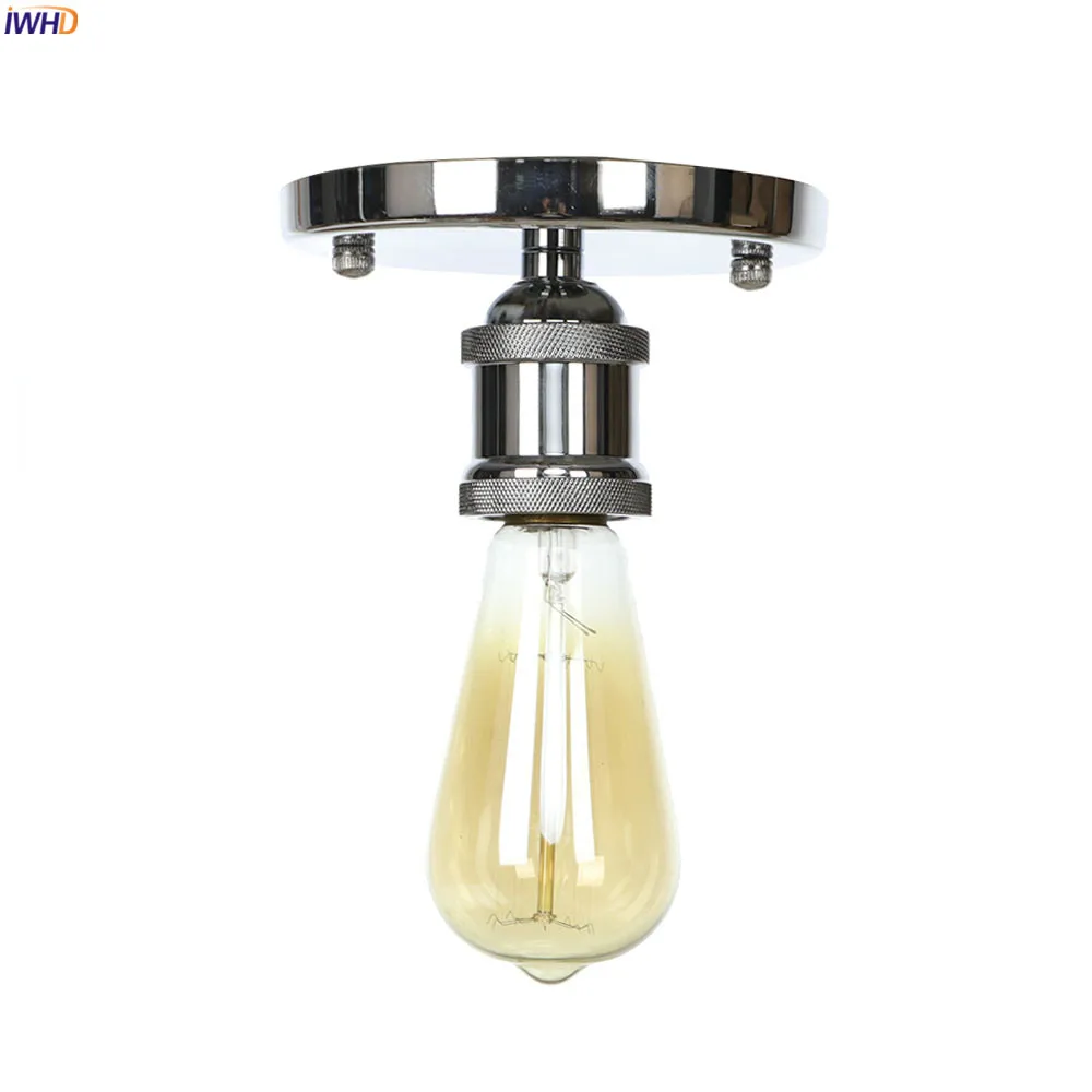 IWHD Plafondlamp Серебристые винтажные потолочные светильники для кухни крыльца лофт