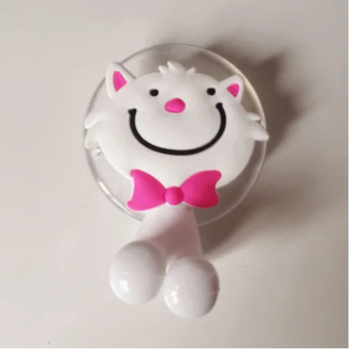 ДЕНЬ ДЕНЬ ВЕСЕЛО Симпатичные миньон Hello Kitty Мультфильм присоски для зубных щеток крючки ванная комната набор аксессуаров Экологичный - Цвет: Cat