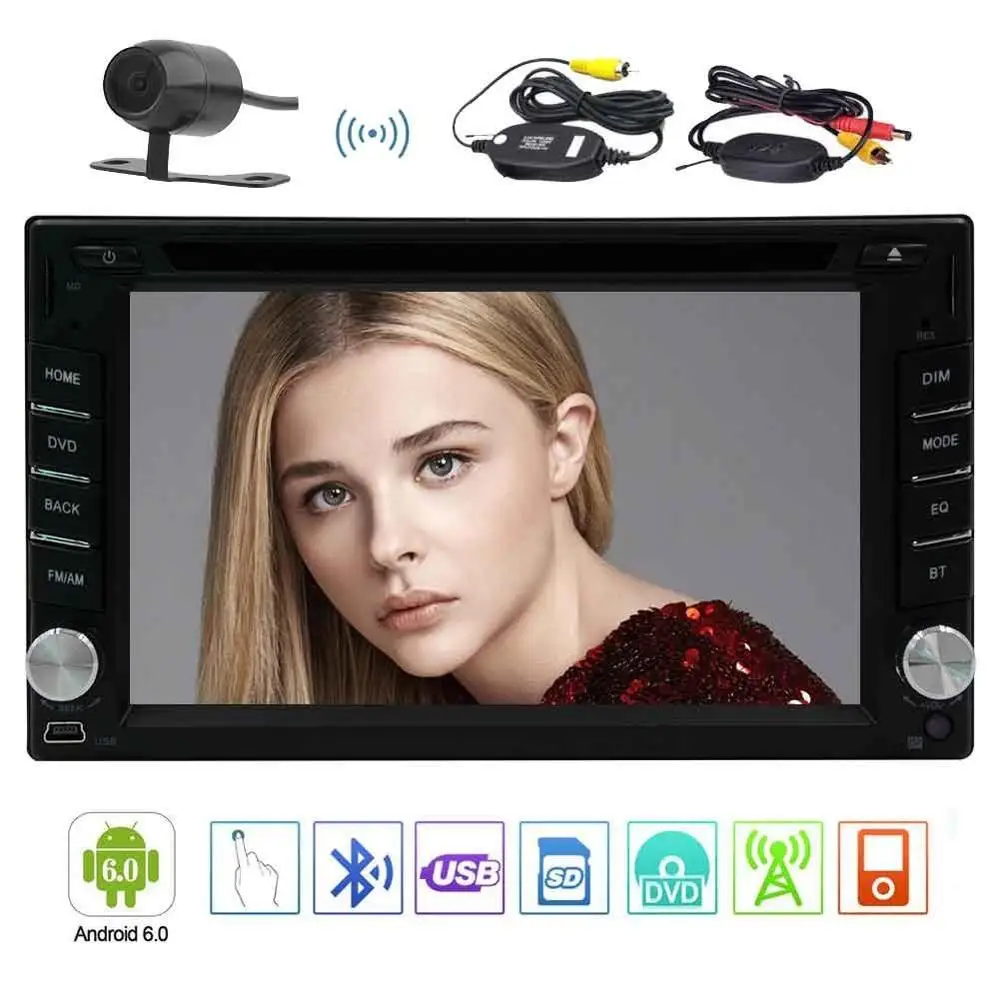 Android 6.0 стерео Multi Touch Экран 2din Радио dvd плеер GPS 1080 P видео OBD2 Wi Fi Беспроводной