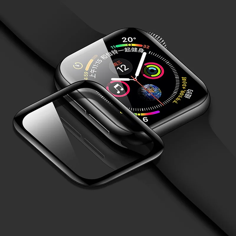 Чехол для Apple Watch 5/4 44 мм 40 мм защитная пленка из закаленного стекла для Apple Watch 38 мм 42 мм серия 3/2/1