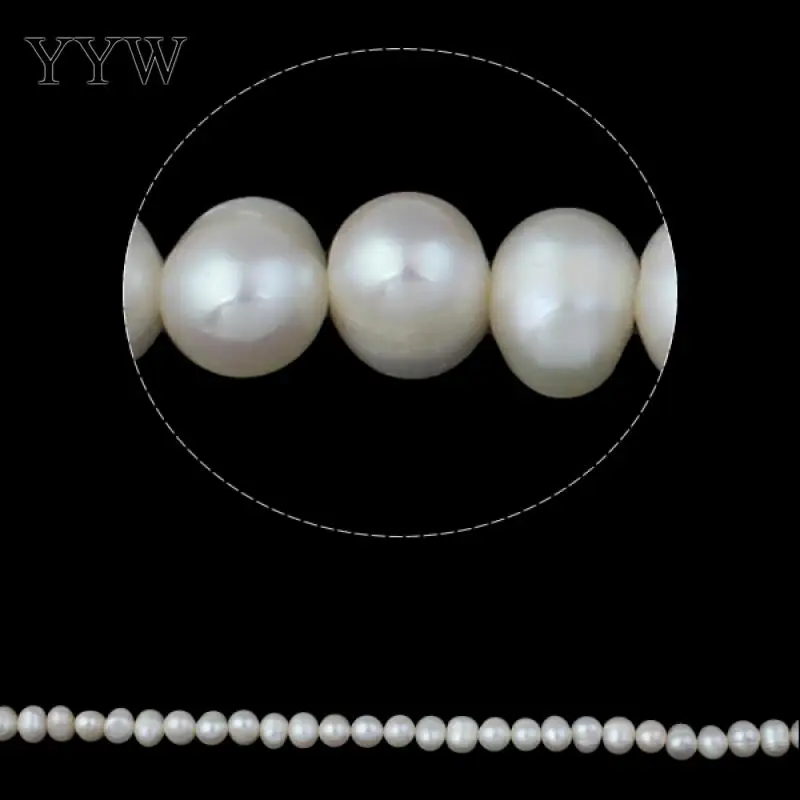 

7-8mm Potato Cultured Freshwater Pearl Beads For Making Diy Jewelry Bracelet Necklace Natural White Approx 15.1 Inch Strand
