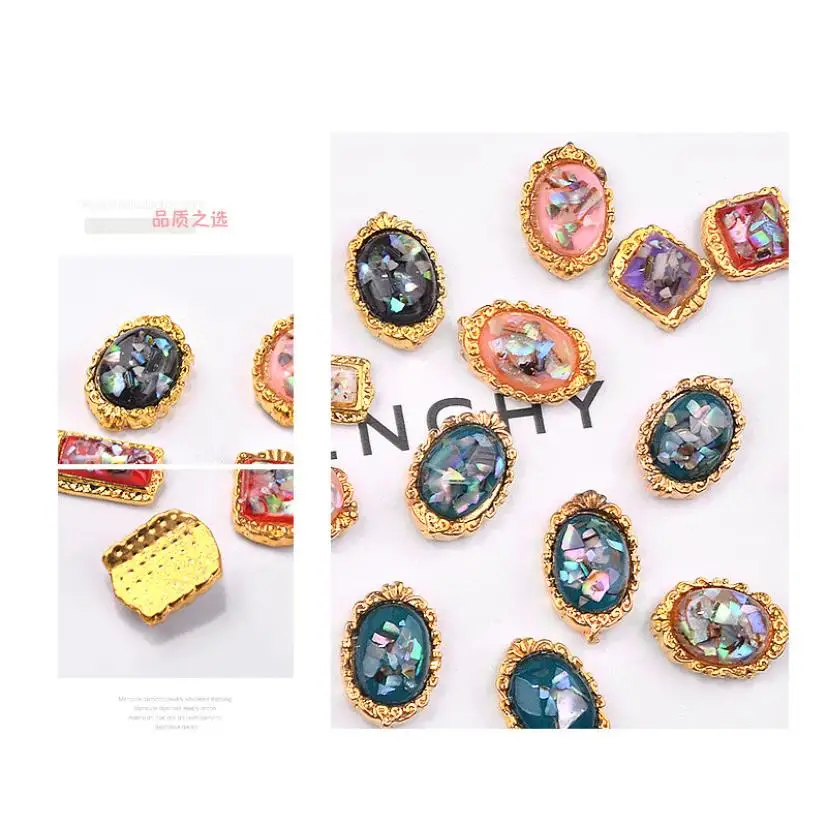 1 коробка 3d украшения для ногтей орнамент ракушка ослепительные наклейки блестки