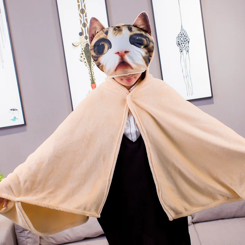 Прямая поставка милый плюшевый плащ накидка с изображением собачки и поросенка